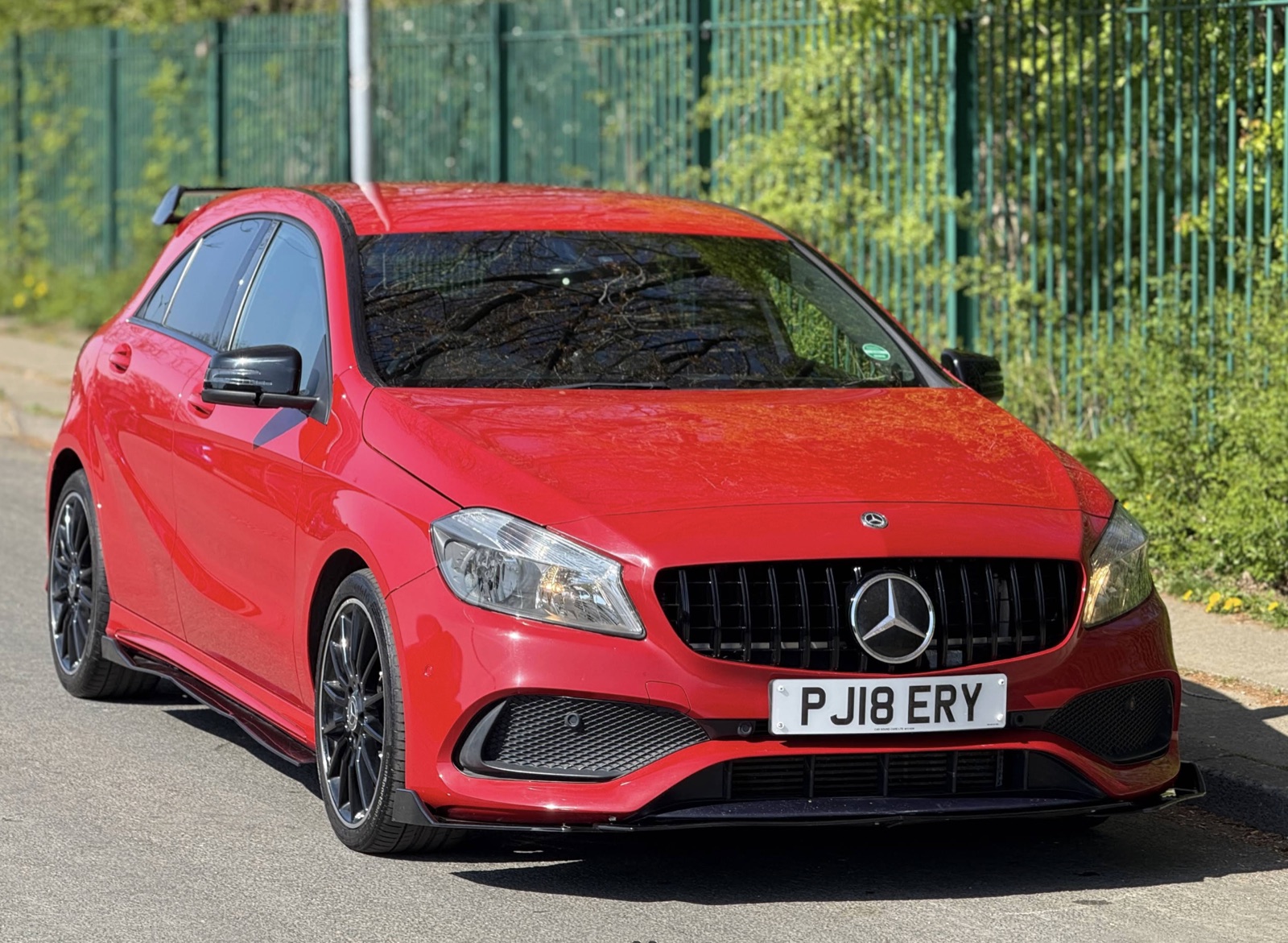 Red Mercedes-Benz A-Class AMG Line for sale at Autoline MCR